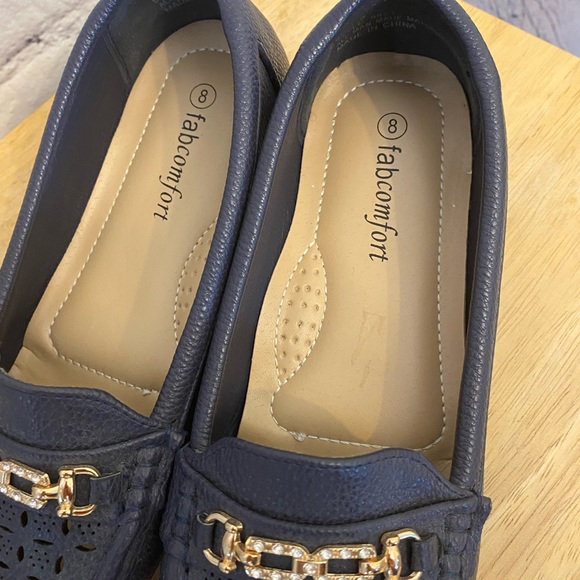 Fabcomfort Women's Loafers Comfort slip on Dark Blue Size 8 - Picture 4 of 5